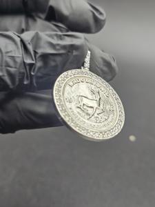 Pendentif en argent sterling 925 de qualité supérieure, serti de moissanite, pour homme, bijoux hip-hop, pendentif personnalisé en argent 925 - Product Image 2