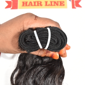 Extensiones de Cabello Humano Virgen Remy Indio, Ondulado Profundo, Doble Trama, Puntas Completas, Cabello a Granel, Color Negro Natural, 100g - Product Image 2
