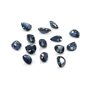 Saphirs bleus naturels non traités, taille poire 4x5mm, pierres précieuses de saphir bleu naturel facettées pour la création de bijoux - Product Image 5