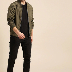 Chaquetas Bomber de Seda Satinada de Color Liso y Elegante para Hombre, Ropa Deportiva y de Moda Urbana - Product Image 5