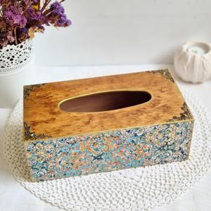 Caja de pañuelos de madera impresa líder en el mercado, caja de pañuelos de madera impresa de alta resistencia para oficina y estudio, estuche para pañuelos faciales al por mayor - Product Image 3