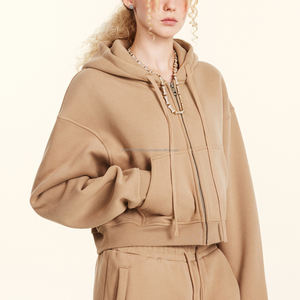 Alta calidad personalizado en blanco personalizado DTG Raglan Sudadera con capucha de gran tamaño Boxy Fit Crop Heavy Weight Zip up hombres sudaderas con capucha sudaderas - Product Image 6