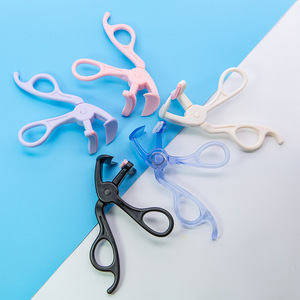 Recourbe-cils manuel sans cadre en acier inoxydable durable, à dents, pour un recourbement et une tenue parfaits, portable, grand angle, style tournesol, vente en gros - Product Image 1