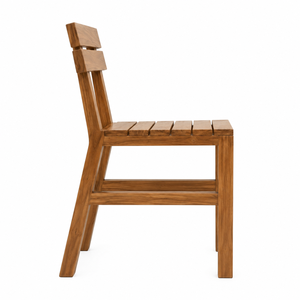 Chaise de salle à manger d'extérieur en teck massif, fauteuil en bois pour jardin, terrasse, restaurant, hôtel - Product Image 2