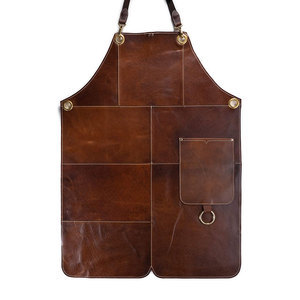 Tablier de cuisine/boucher sans manches en cuir de vachette pleine fleur, résistant à l'eau, en coton, de haute qualité, robuste et tendance, personnalisable, vente en gros - Product Image 6