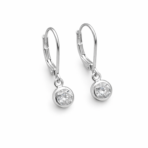 Pendientes Colgantes Finos al por Mayor con Diamantes Redondos de Oro Amarillo de 14K, Diamantes Cultivados en Laboratorio con Engaste de Bisel, Pendientes de Gota de Diamante, Regalo para Ella - Product Image 3