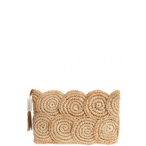 Pochette en raphia crochetée à la main, style moderne, sac de plage d'été en paille tressée, sac à main écologique en matériaux naturels - Product Image 3