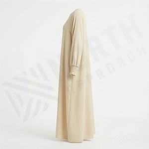 Nouvelle Abaya pour femmes à prix abordable, style islamique, robe longue plissée ample à manches longues, entièrement couvrante, vêtement modeste, vente en gros - Product Image 3