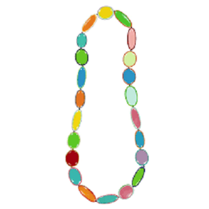 Collares Colgantes Vintage Unisex MOON RISE CRAFT Hechos a Mano con Elementos de Resina Acrílica Lucite, Imitación de Perla y Cadena Plateada - Product Image 4