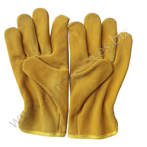 Guantes de Trabajo Resistentes de Cuero Vacuno, Guantes para Conducir Camiones, Almacenes - Product Image 1