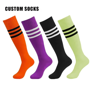 Baseball Cotton Knitted Socks Anti <b>Slip</b> Breathable Snag Resistance Knee High Custom Logo Design Cycling Active Wear Socks - Product Image 5