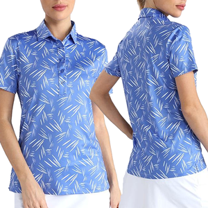เสื้อโปโลผู้หญิงสำหรับตีกอล์ฟ น้ำหนักเบา ออกแบบได้ตามต้องการ แขนสั้น แห้งเร็ว ติดกระดุม 4 เม็ด - Product Image 3