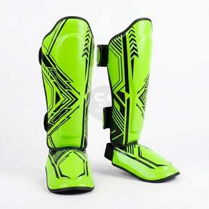 Modern Matte Grey Leather PU Boxing <b>Shin</b> <b>Guards</b> Professional Muay Thai <b>MMA</b> Kickboxing Sparring Pads High Density Foam Protection - Product Image 3