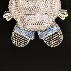 Custom 3D Doll Cartoon Moissanite Hip Hop Pendant with 925 Sterling Silver For Unisex Fine Jewelry Pendants & Charms - Product Image 5