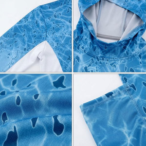 T-shirts de pêche à manches longues pour hommes en bambou recyclé, respectueux de l'environnement, avec protection UV UPF50+, évacuation de l'humidité et masque intégré - Product Image 6