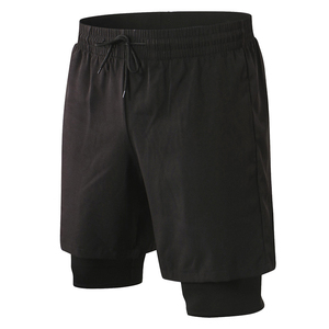 Men's Double <b>Layer</b> 2 in 1 Running Shorts with Inner Compression Tights Lightweight Moisture Wicking Workout Training Fitness Gym - Product Image 2