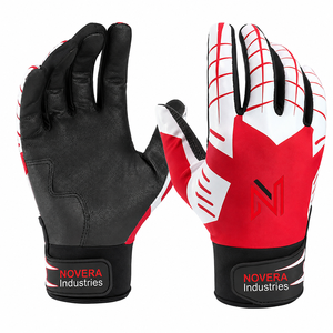 Gants de frappe de softball pour adultes à prix abordable, en polyester/coton, avec fermeture auto-agrippante, pour main gauche/droite, personnalisables - Product Image 1