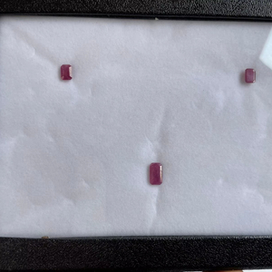 Natural Liberian Ruby Pendant & <b>Earrings</b> Set 4.45 Ct – Loose Gemstone Set, Genuine Red Ruby Wholesale for Jewelry Making - Product Image 1