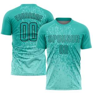 Tenue de football respirante 100% polyester à manches courtes, haute qualité, personnalisable pour hommes, nouvelle arrivée, ensembles de tenues de football - Product Image 2