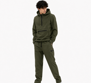 Men's Workout Tracksuit Breathable Hooded Sweat <b>Set</b> with Soft Interior Fabric - Product Image 5