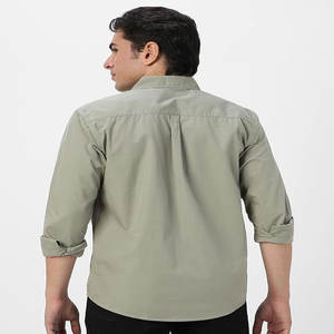 Camisas de vestir informales de lino 100% para hombre, manga larga, ajustadas, transpirables y cómodas para el verano, Lino puro - Product Image 3