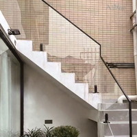 Système de balustrade en acier inoxydable, aluminium et verre, durable, à prix abordable, couleur personnalisable, design moderne, pour terrasses extérieures et escaliers de villa (DIY)
