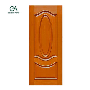 Elegante Puerta de Panel Ovalado Decorativa de Madera Sólida para Residencias de Lujo, Artesanía de Precisión GA-24S - Product Image 2