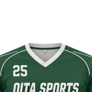 Jersey de Lacrosse Unisex Verde y Blanco, Ropa Deportiva de Poliéster con Ajuste Atlético para Prácticas y Juegos en Equipo - Product Image 3