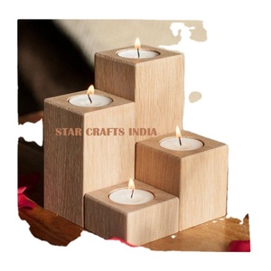 Bougeoir en bois d'approvisionnement en vrac avec bougeoir rustique à vendre bougeoir en bois de qualité pour bureau à domicile - Product Image 1