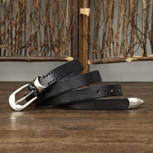 Men's Casual Cow Hide Leather Square Pin Buckle Adjustable Belt - Product Image 3