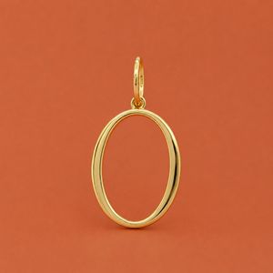 Pendentif lettre O en argent S925 avec moissanite et diamant rond pour homme et femme - Product Image 4