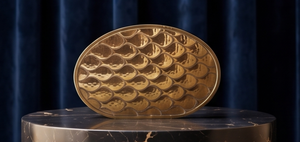 Porta Servilletas de Metal Pesado con Motivo Ovalado Texturizado Único, Textura Fundida, Vajilla para Cocina y Comedor - Product Image 2