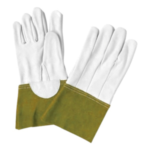 Gants de travail en cuir de chèvre et croûte de cuir de vachette renforcés de qualité supérieure, certifiés CE, pour la sécurité TIG, réfléchissants - Product Image 5