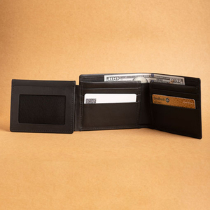 Portefeuille homme en cuir véritable, portefeuilles pliables pour homme avec poche à monnaie, porte-cartes en cuir personnalisé, cuir de vachette - Product Image 6