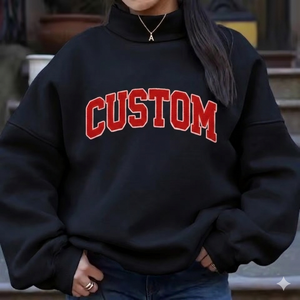 Sudadera Oversize de Cuello Alto para Mujer, Estilo Urbano Relajado, Tejido Premium, Producción de Marca Privada - Product Image 1