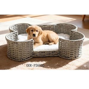Coussin tissé pour animaux de compagnie en forme d'os - Product Image 2
