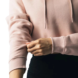 Hoodie personnalisé avec logo brodé, coupe courte, qualité supérieure pour femme, avec plusieurs poches, collection 2026, vente en gros - Product Image 5