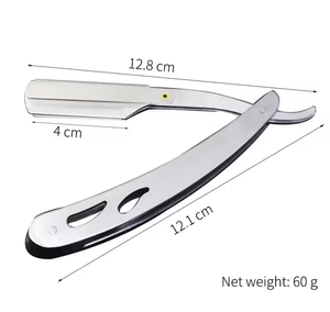 Premium Quality Straight Edge Barber Razor Stainless Steel Blade Wooden Handle Manual Razors Beard Shaver for <b>Men</b> Customized - Product Image 4