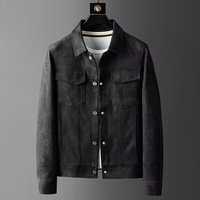 Veste en daim pour homme, style slim fit, col à revers, manches longues, simple boutonnage, vêtement d'extérieur d'hiver, prix usine Chine Bangladesh