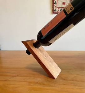 Support de rangement pour bouteilles de vin en bois, organisateur de bouteilles de vin pour comptoir de cuisine, présentoir de bouteilles de vin - Product Image 2
