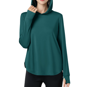 เสื้อฮู้ดดี้ตกปลาสไตล์สปอร์ตสำหรับผู้หญิง บริการ OEM ดีไซน์สวยหรู ผลิตภัณฑ์คุณภาพดี ระบายอากาศได้ดี เสื้อฮู้ดดี้ตกปลาสำหรับผู้หญิง - Product Image 4