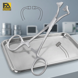 Pinces à serviettes non perforantes, instrument chirurgical pour la chirurgie générale, certifié CE ISO13485, classe I, manuel - Product Image 2