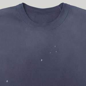 Camisetas de cuello redondo y manga corta, lisas, con efecto deslavado al sol y lavado ácido, estilo streetwear, al por mayor, personalizables, transpirables - Product Image 6