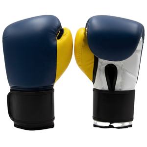 Gants de boxe professionnels en cuir de vachette et PU, design personnalisé, tailles 8oz et 16oz pour adultes, pour l'entraînement en salle de sport, vente en gros - Product Image 1