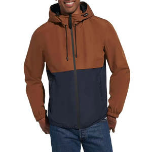 Men's Windbreaker <b>Jacket</b> Casual Winter Wear Zipper Front Solid Color <b>Slim</b> <b>Fit</b> Regular Length Quick Dry Cotton Shell - Product Image 2