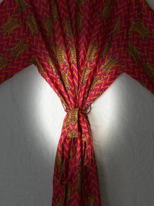 Robe Kimono en Coton Imprimé Tigre, Peignoir Léger Fait Main, Imprimé au Bloc, Style Bohème, Tenue d'Été, Robe de Plage et de Spa, Unisexe - Product Image 6