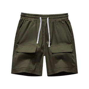 Pantalones Cortos Deportivos para Hombre, Color Sólido, Cintura Media, Elásticos, Transpirables, 100% Poliéster, Tejido de Punto, Casual - Product Image 3