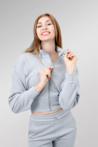 Women's Two-Piece Reversible Athletic Tracksuit Set High-Stretch 100% Cotton <b>Hip</b>-Hop Activewear Eco-Friendly Fleece Lining <b>for</b> - Product Image 5