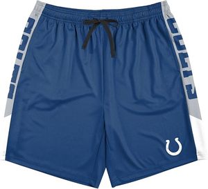 Pantalones Cortos Deportivos Ligeros de Poliéster Azul Rey de los Indianapolis Colts con Franjas Laterales Blancas y Logotipo del Equipo - Product Image 1
