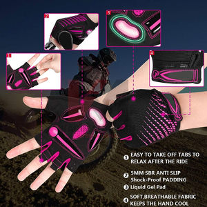 Guantes de Ciclismo Elegantes de Cuero de Alta Calidad para Hombres y Mujeres, Deportes de Invierno, Niños, Transpirables, Medios Dedos, de PANTRIX INDUSTRY - Product Image 2